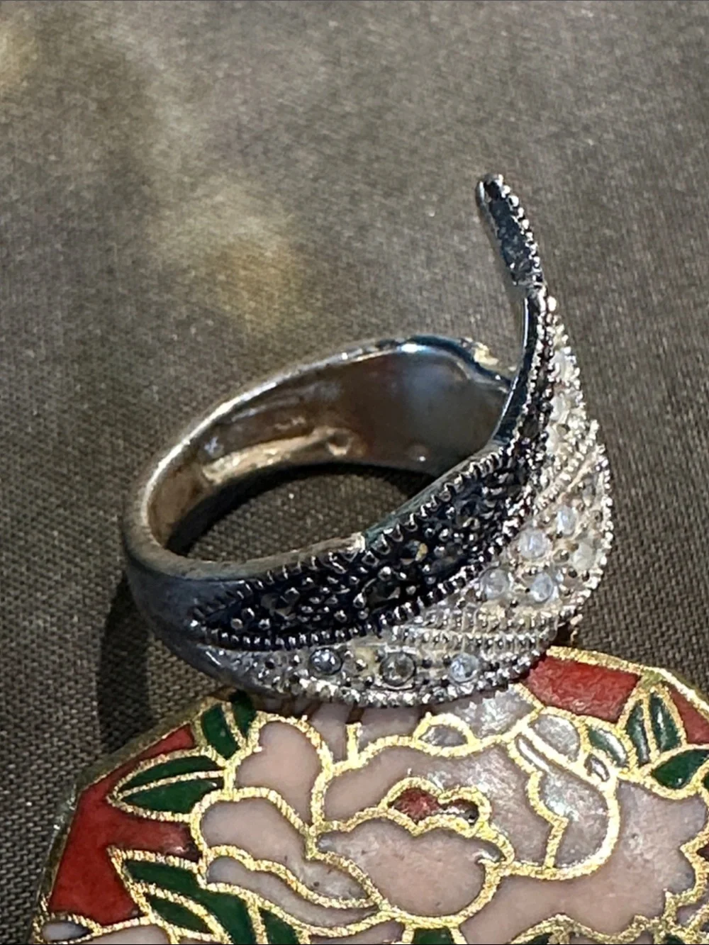 925 silver marcasite ring size 7.5